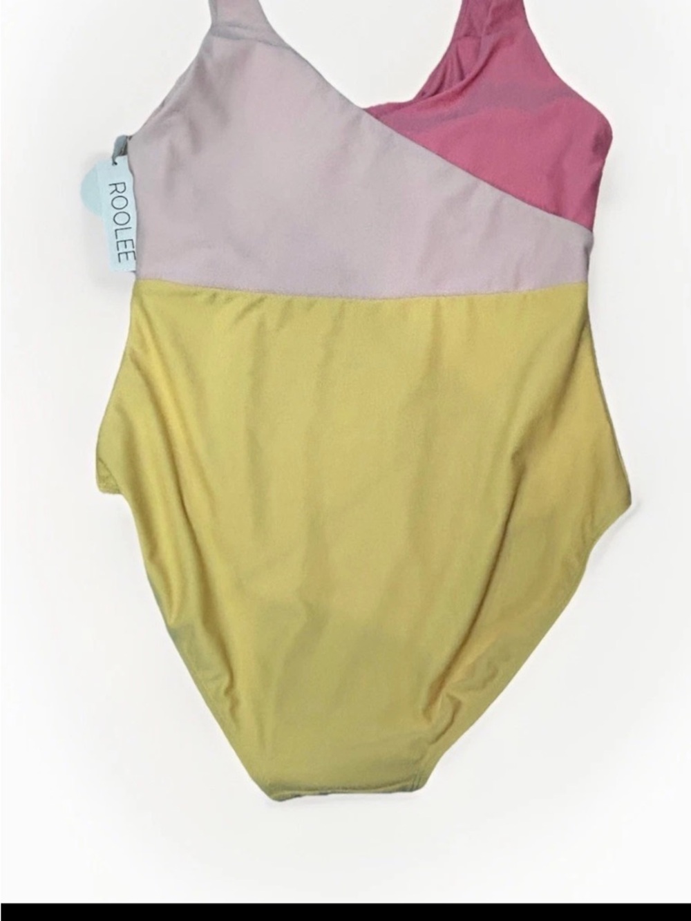 Roolee Colorblock One-Piece Swimsuit in Pink & Yellow - Picture 2 of 7